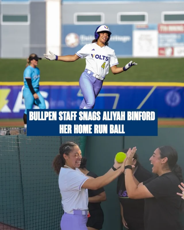 The bullpen crew at Dell Diamond snagged Aliyah Binford's home run ball and gave it to her when she went to warm up ð¥¹ð