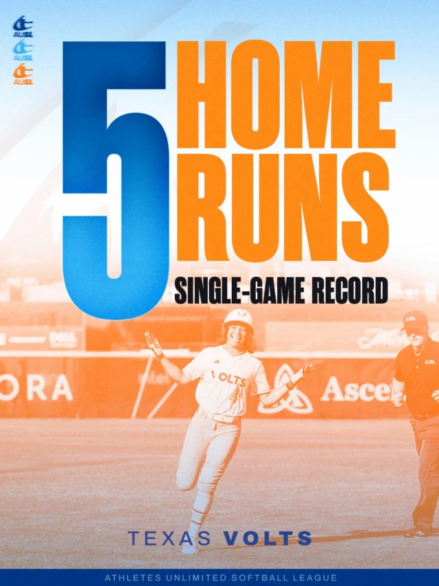 Power Surge in Texasâ¡ï¸â¡ï¸â¡ï¸
The Volts set the single-game home run record, blasting 5 homers in a 6-2 win over the Bandits