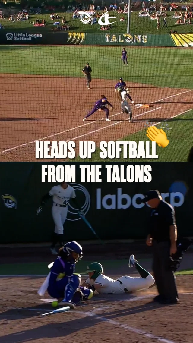 HEADS UP SOFTBALL ðð
great base running from Flip puts the Talons on the board!