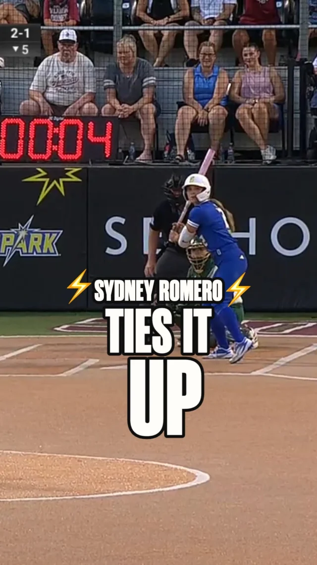 ð¨ TIE BALL GAME ð¨

Sydney Romero goes deep and we are tied in OKC â¡ï¸