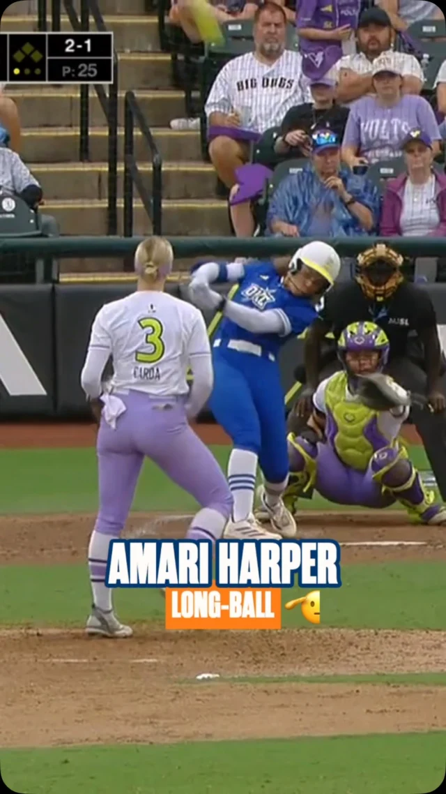 GOING, GOING, GONE!
Amari Harper blasts her 2nd home run of the season to straight-away center