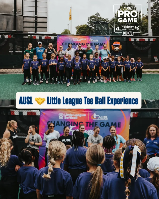 This morning we had the opportunity to participate in the first ever Tee Ball Experience at the Little League World Series ð¥â¨
A time to teach, give back, and celebrate the joy softball brings us at all ages ð«¶