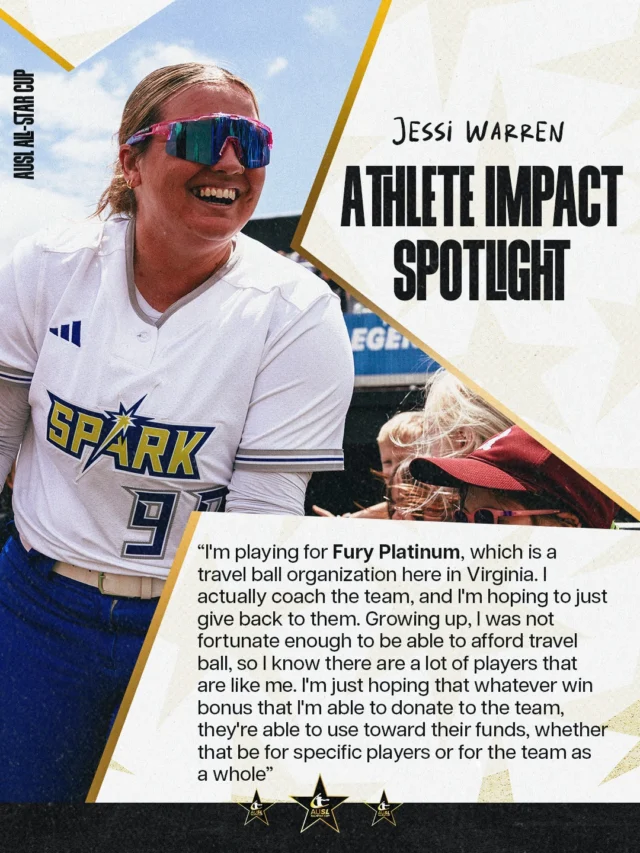 Each week during this All-Star Cup we will feature an athlete and their chosen cause to spotlight. This week's Athlete Impact Spotlight is Jessi Warren, who gives back through Fury Platinum

At the conclusion of the All-Star Cup, Athletes Unlimited, powered by Give Lively and the Give Lively Foundation, will make a grant equal to 100% of each competitorâs win bonus to the organization of their choice through our Causes program.
