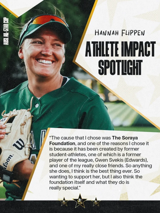 Each week during this All-Star Cup we will feature an athlete and their chosen cause to spotlight. This weekâs Athlete Impact Spotlight is Hannah Flippen, who gives back through The Soraya Foundation. 

At the conclusion of the All-Star Cup, Athletes Unlimited, powered by Give Lively and the Give Lively Foundation, will make a grant equal to 100% of each competitorâs win bonus to the organization of their choice through our Causes program.
