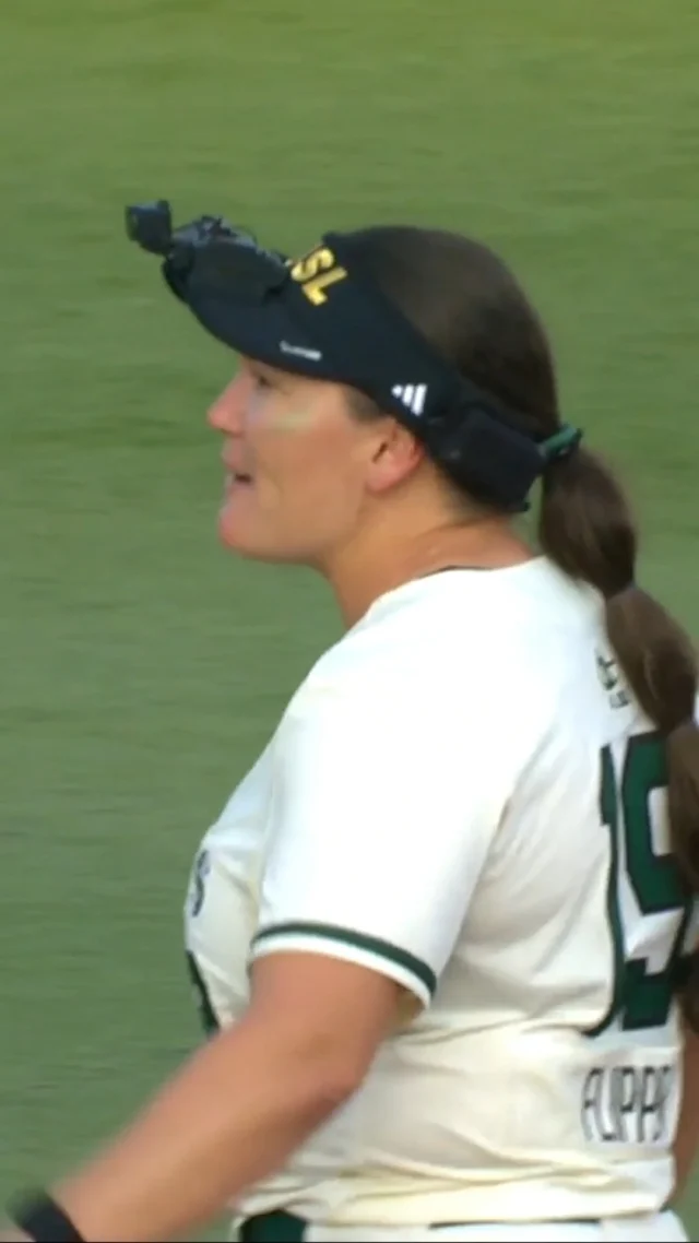 Hannah Flippen had a camera attached to her visor while playing shortstop ð¤¯