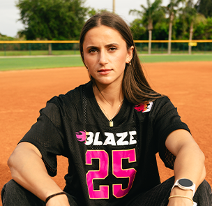 Ana Gold in Carolina Blaze Boyfriend Jersey