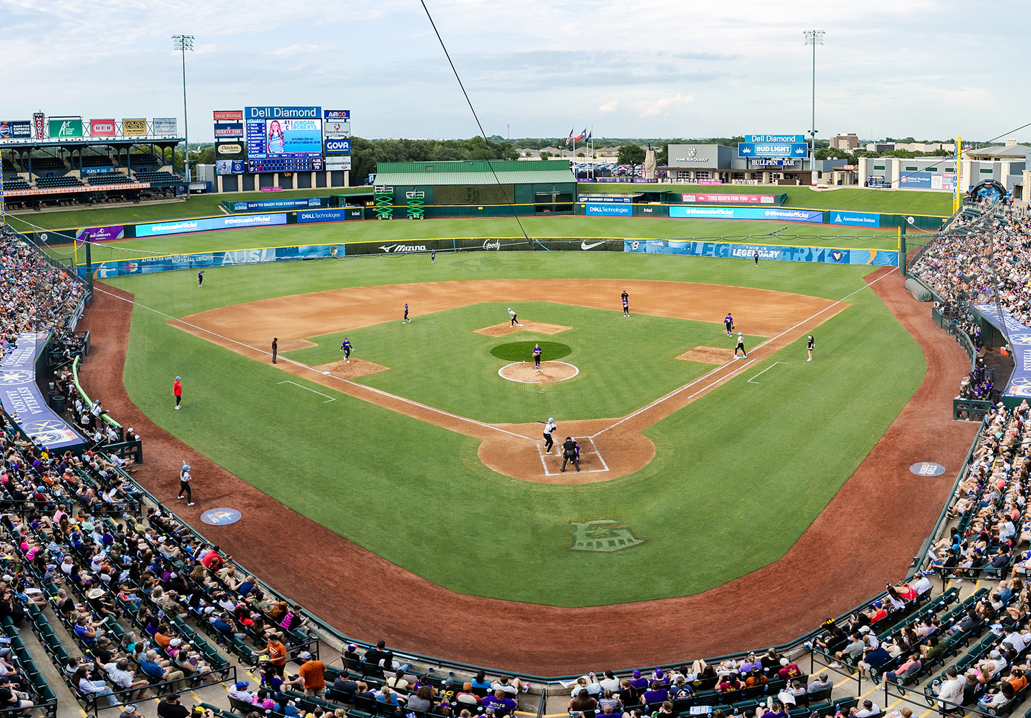 Sold-out crowd at Dell Diamond in Round Rock, Texas.