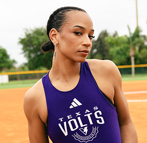Michaela Edenfield in a purple Volts tank
