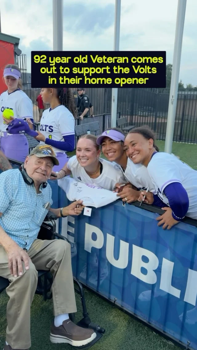 what it's all about

A 92-year-old veteran came to a Volts game this weekend with his family as they celebrated him for Father's Day. After the game he met with some of the Volts for autographs and pictures ð¥¹