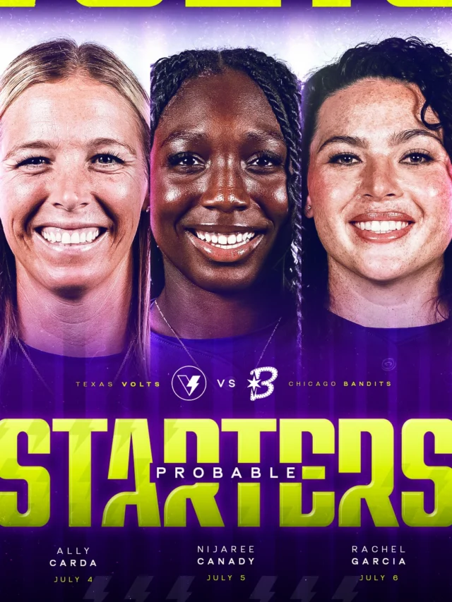 Probable Starters for our series in Chicago
July 4: Ally Carda
July 5: NiJaree Canady
July 6: Rachel Garcia