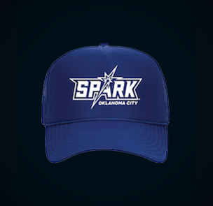 Blue hat with Oklahoma City Spark logo