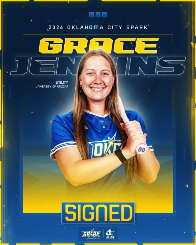 elevated! âð¼

The Oklahoma City Spark have signed utility player Grace Jenkins after she previously joined the franchise on a reserve assignment!

ð Link in bio