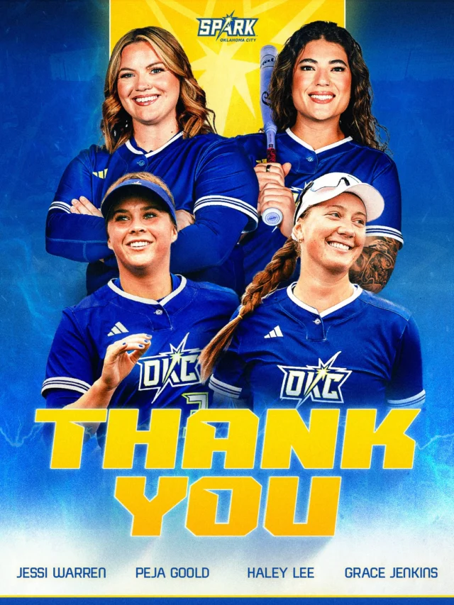 Thank you to Jessi, Peja, Haley, and Grace! ð

These four players have been released from the Spark roster. Peja Goold, Haley Lee, and Grace Jenkins can join the Reserve Player Pool. Jessi Warren has decided not to return to explore other softball opportunities and be closer to family.