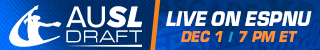 AUSL Draft Live on ESPNU on Dec 1 at 7 pm ET